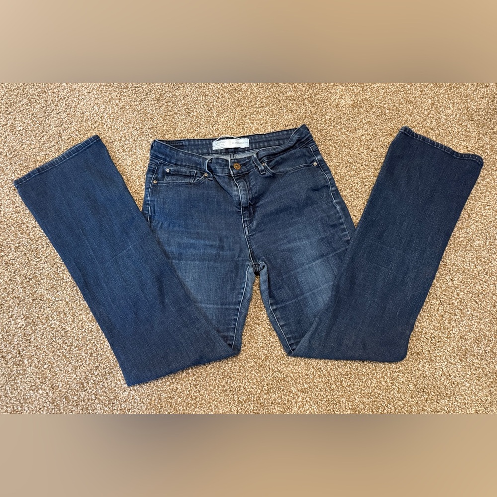 Pants Signature Levi’s Strauss size 8M 29-32 blue jeans mid rise boot cut - Picture 13 of 14